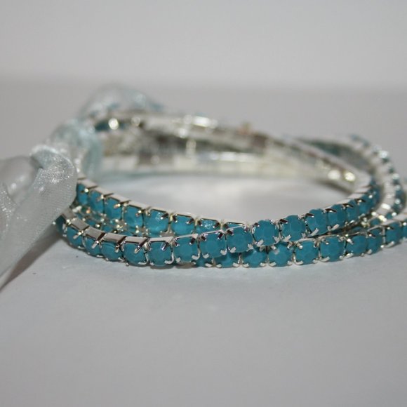 Vintagejelyfish Jewelry - Pretty silver and blue nwt bracelet set